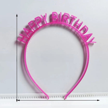 Christmas Valentine'S Day New Year Korean Style Happy Birthday English Letter Hair Band ABS Wedding Graduation Birthday