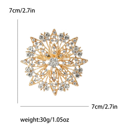 Minimalist Pin Snowflake Alloy Inlay Artificial Rhinestones Women's Brooches