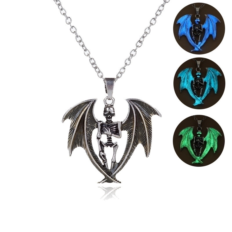 Fashion Printing Alloy Plating Halloween Men'S Necklace
