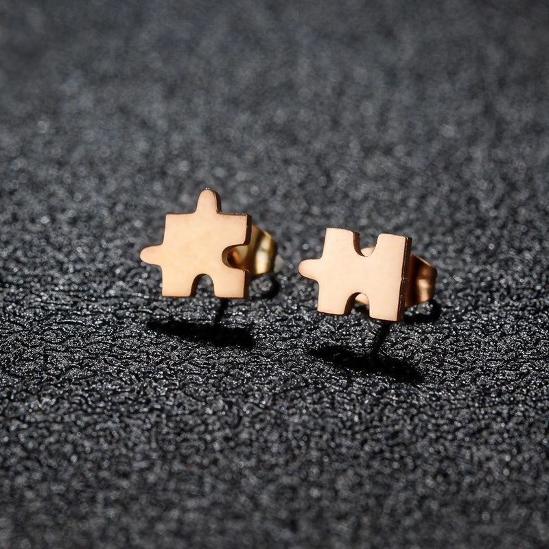 1 Pair Christmas Sweet Minimalist Snowflake Irregular Polishing Plating 304 Stainless Steel 18K Gold Plated Ear Studs