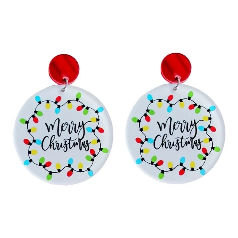 Fashion Lips Letter Arylic Stoving Varnish Christmas Women's Drop Earrings 1 Pair