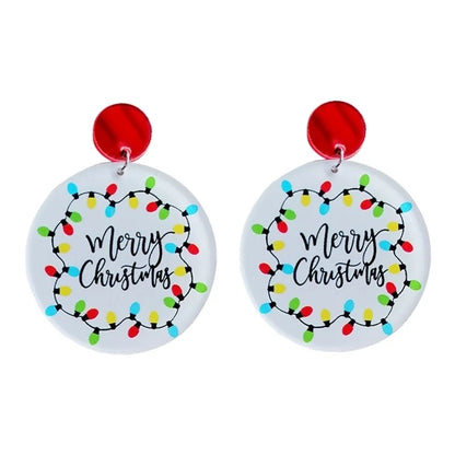 Fashion Lips Letter Arylic Stoving Varnish Christmas Women's Drop Earrings 1 Pair