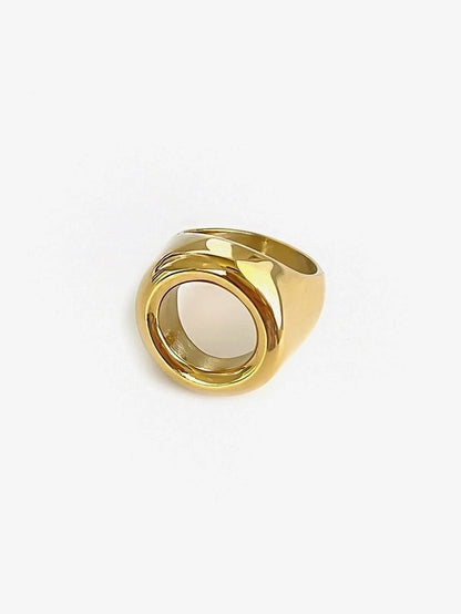 Minimalist Classic Style Solid Color 316L Stainless Steel Plating Stainless Steel Rings
