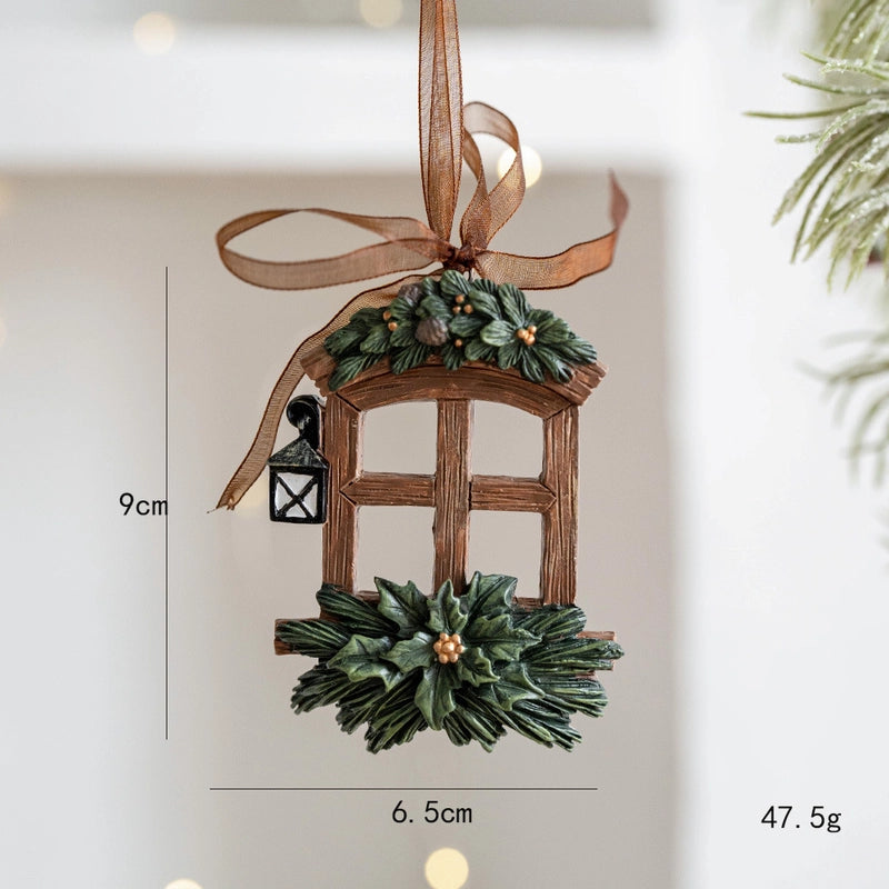 Christmas Elegant Minimalist Heart Shape Resin Holiday Banquet Travel Hanging Ornaments Decorations Hanging Ornaments