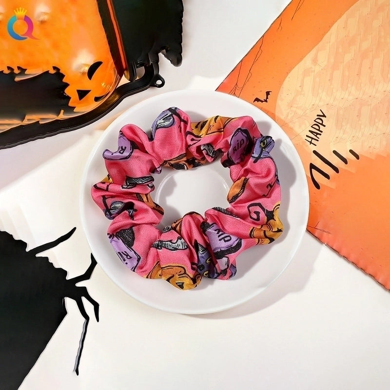 Halloween Funny Pumpkin Hair Tie