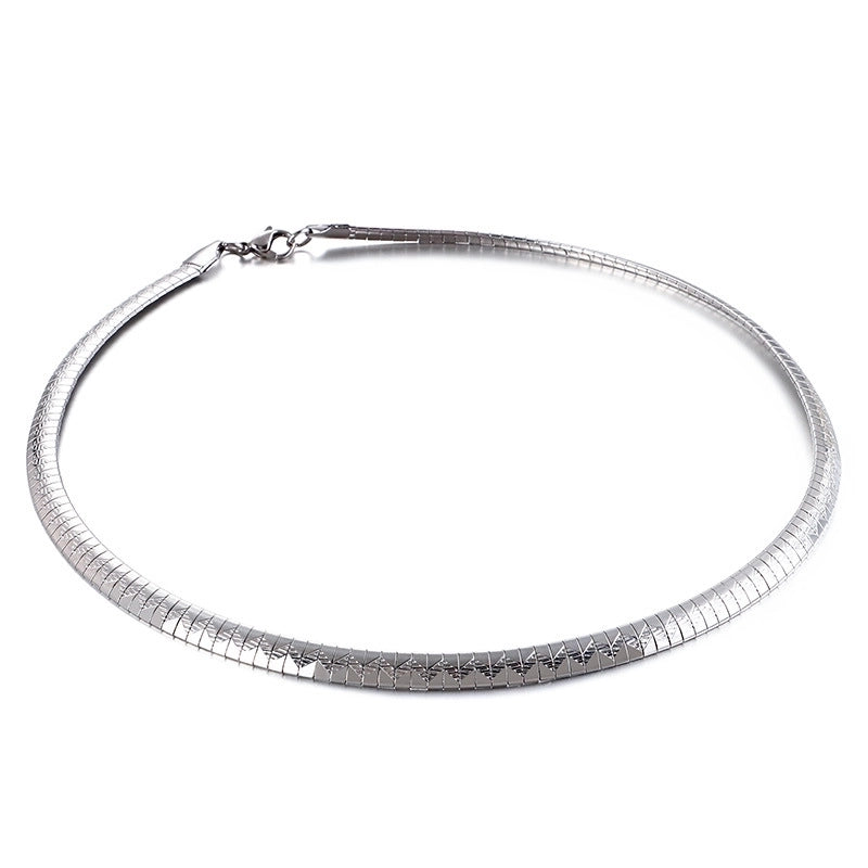 Titanium Steel 18K Gold Plated Fashion Plating Geometric Choker