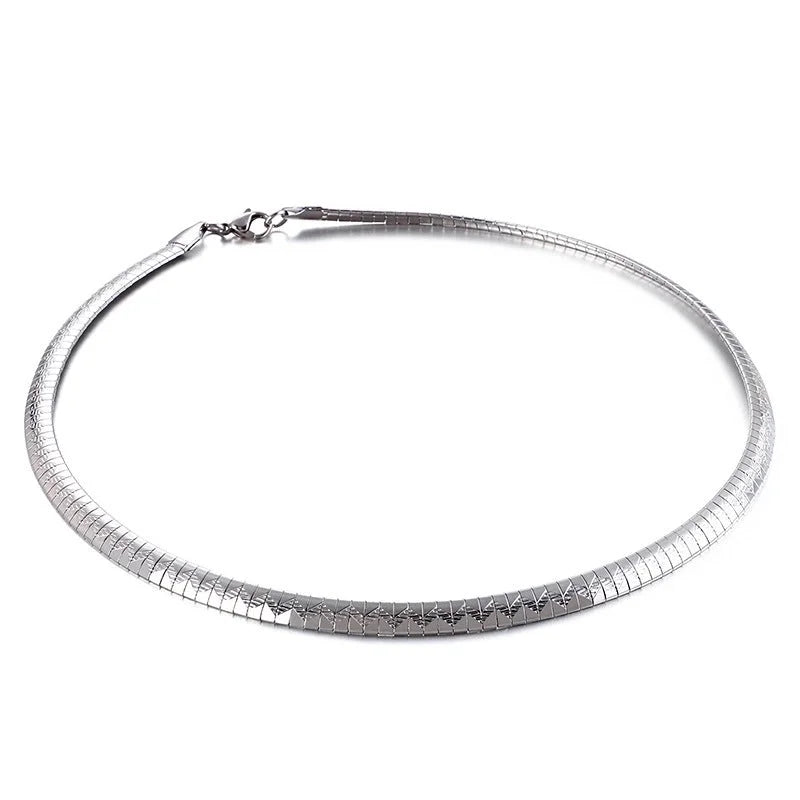 Titanium Steel 18K Gold Plated Fashion Plating Geometric Choker