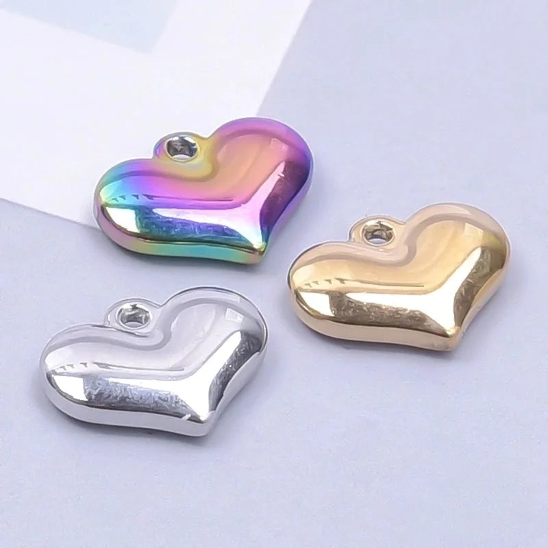 Minimalist Classic Style Heart Shape 304 Stainless Steel Plating Pendant Necklace