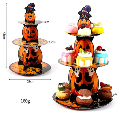 Halloween Christmas Minimalist Cool Style Pumpkin Santa Claus Elk Party Cake Stand