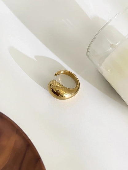 Minimalist Classic Style Solid Color 316L Stainless Steel Plating Stainless Steel Rings