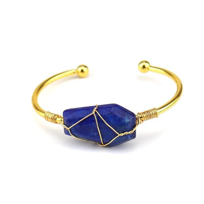 Ethnic Style U Shape Crystal Metal Bangle 1 Piece