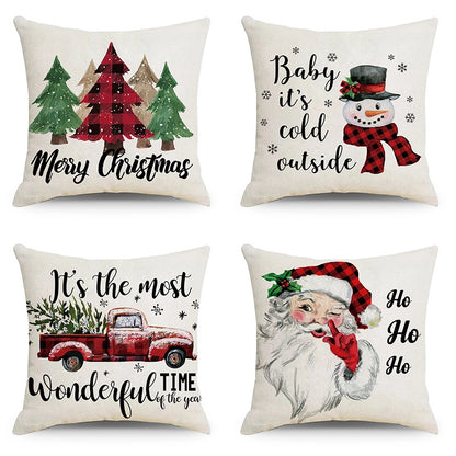Christmas Combination Pillow Case New Home Sofa Decoration Cushion Pillow Case Manufacturers