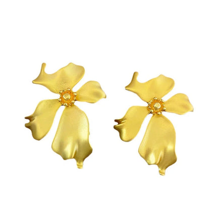 Mid-century Modern Stripe Geometric Alloy Diamond Inlay Earrings