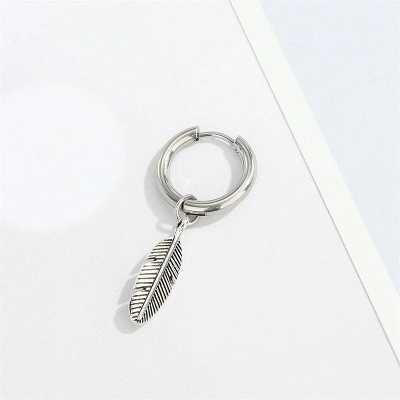 3 Pieces Fashion Feather Plating 201 Stainless Steel Alloy No Inlaid Earrings