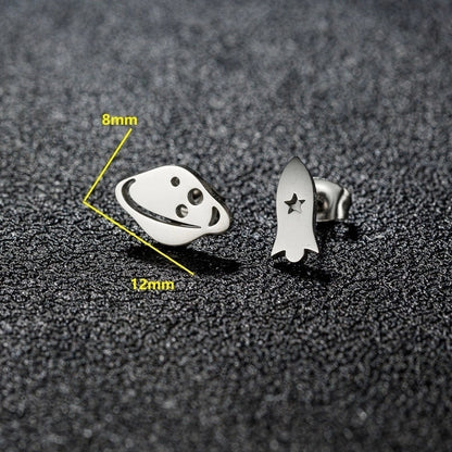 1 Pair Sweet Minimalist Artistic Animal Irregular Polishing Plating 304 Stainless Steel 18K Gold Plated Ear Studs