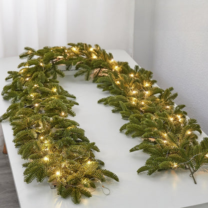 Christmas Decorative Dense Flocked Snowflake Vine Hotel Mall Window Display Doorway Stair Handrail Arrangement