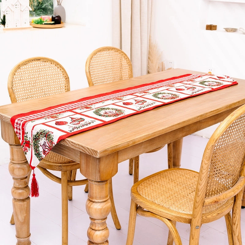 New Christmas Decoration Knitted Cloth Table Runner Creative Christmas Table Decoration