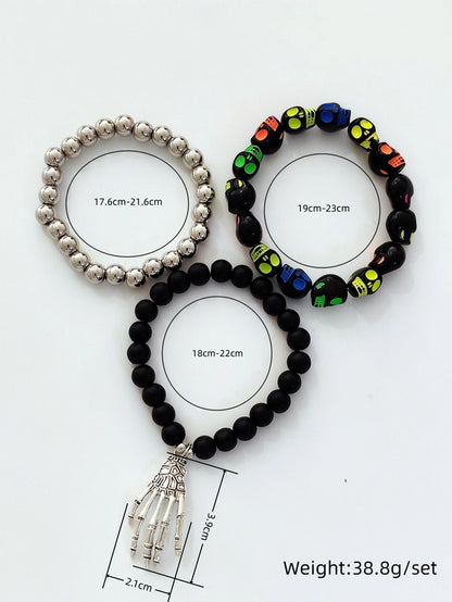 Minimalist Cool Style Spider Arylic Alloy Plating Halloween Men's Bracelets