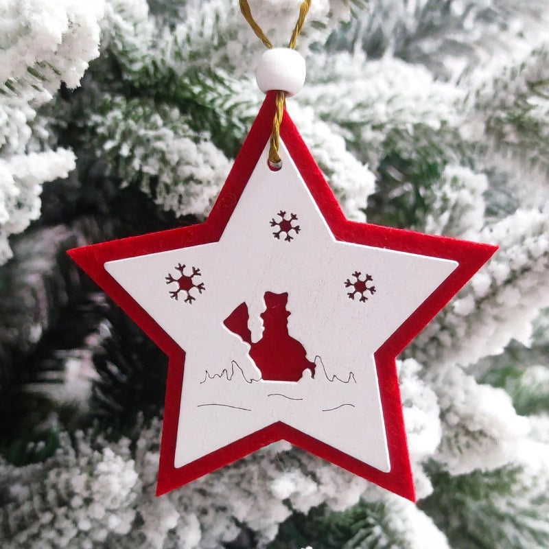 Cross-border Christmas Decorations Christmas Tree Pendant Snowflake Hanging Ball Pine Cone Gift Bag Christmas Old Man Small Drum Butterfly