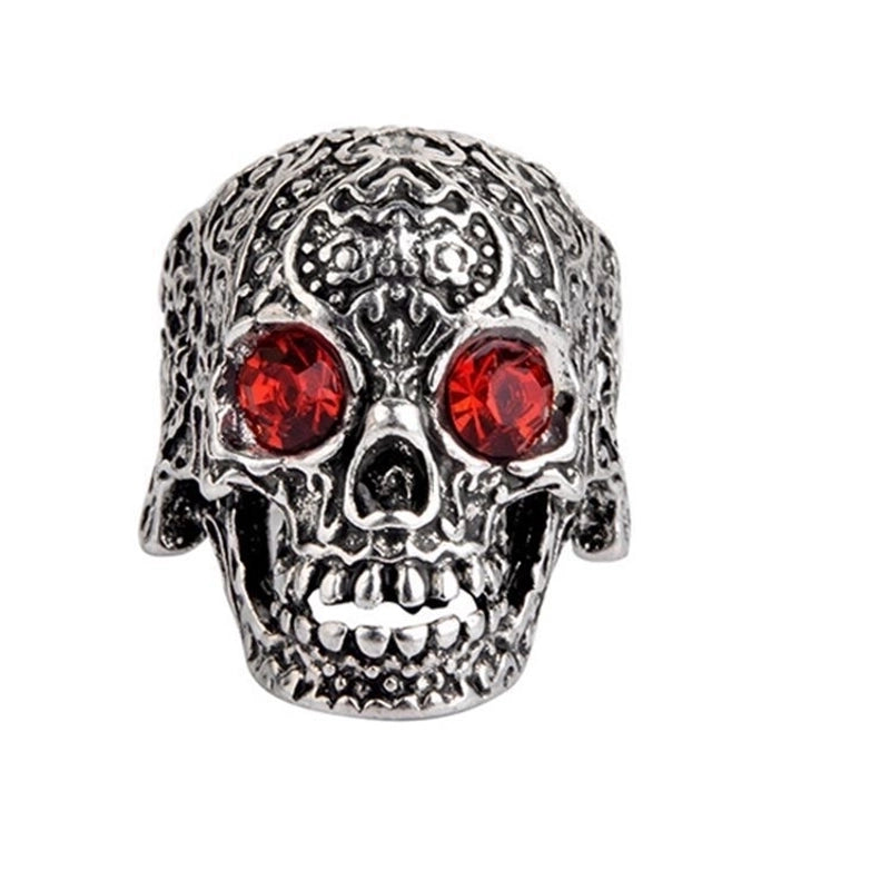 Retro Skull Alloy Plating Halloween Unisex Open Rings