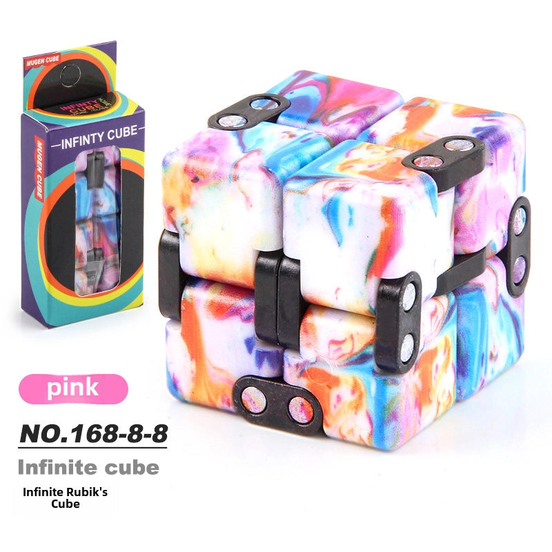New Strange Decompression Toy UV Printing Infinite Rubik's Cube Decompression Folding Changeable Rubik's Cube Fingertip Rubik's Cube Manufacturer Resources