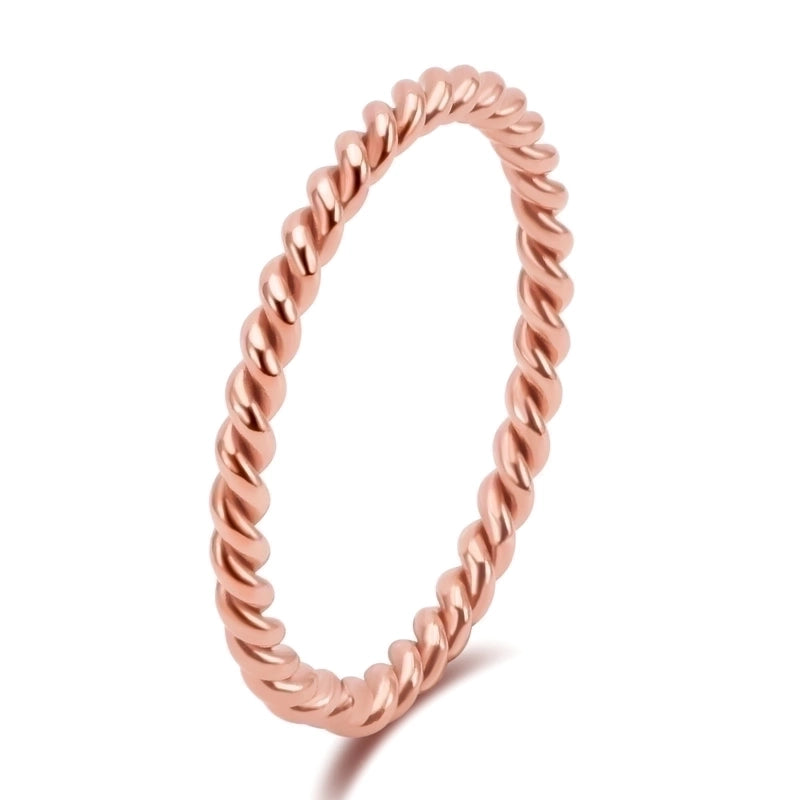 Fashion Solid Color Stainless Steel Handmade 18K Gold Plated Plating Rings