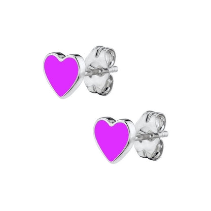 Minimalist Heart Plating Copper Earrings Ear Studs