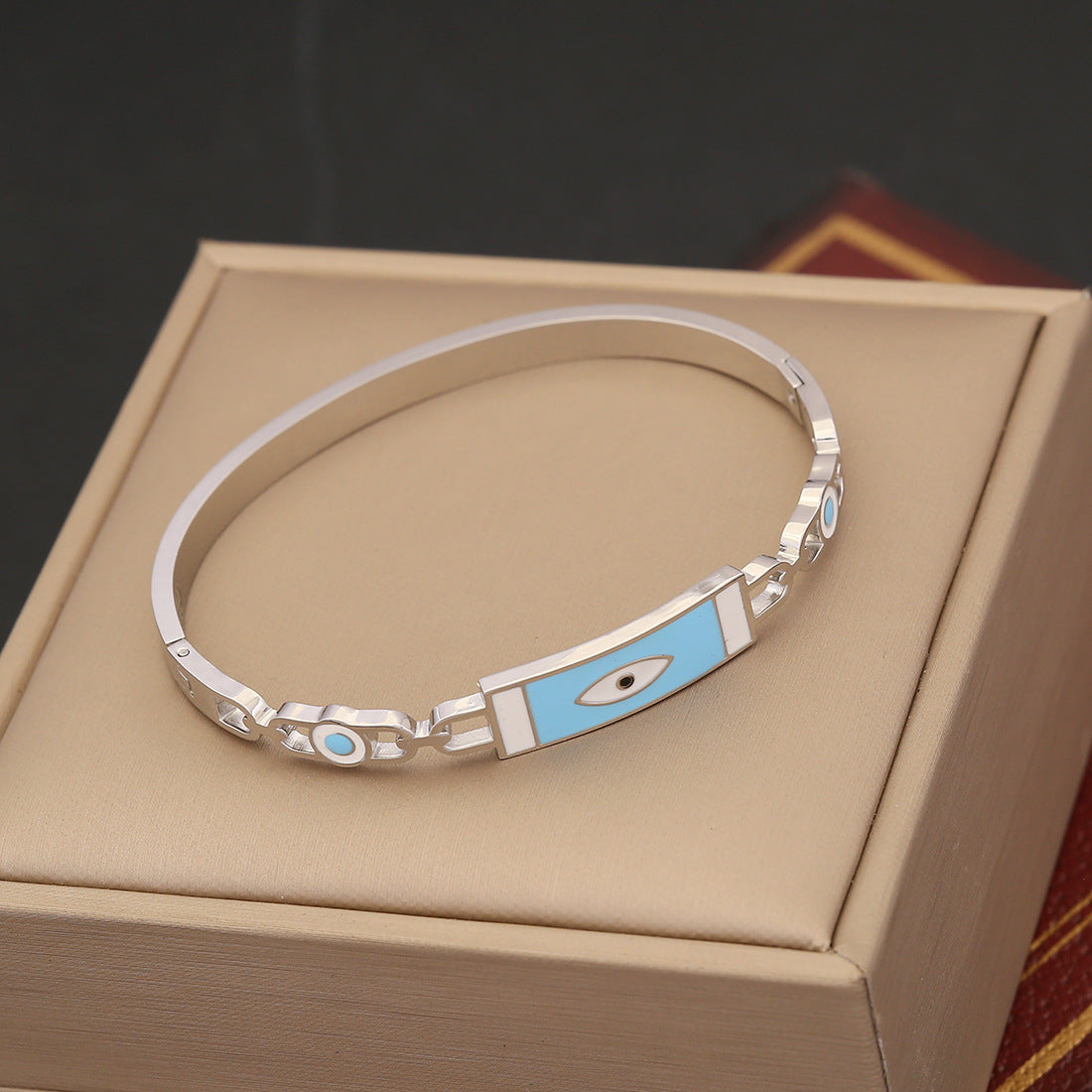 Expressive Eye Stainless Steel Electroplating Bangles