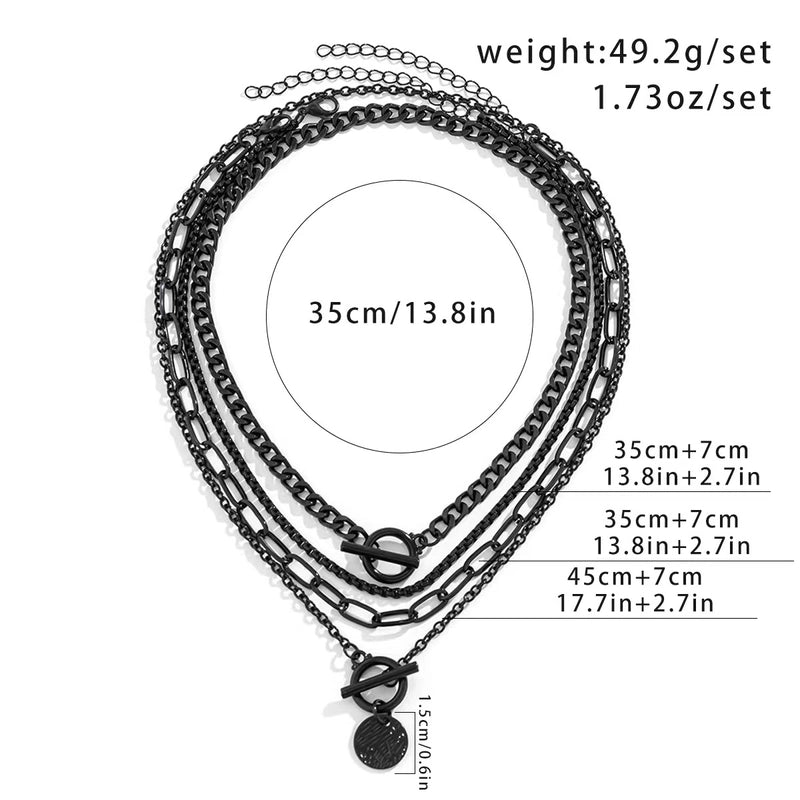 CCB Alloy Copper Gold Plated Silver Plated Hip-Hop Punk Toggle Plating Heart Shape Pendant Necklace Necklace