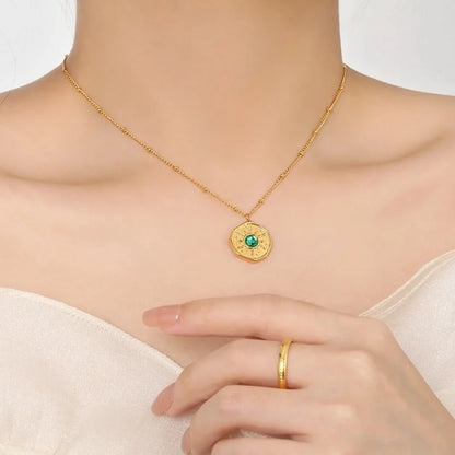 Elegant Sun Titanium Steel Pendant Necklace