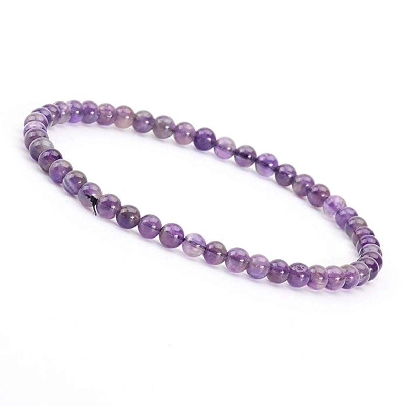 1 Piece Minimalist Round Natural Stone Beaded Bracelets
