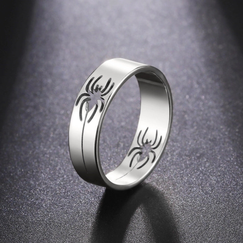 Casual Minimalist Spider Stainless Steel Plating Halloween Unisex Rings