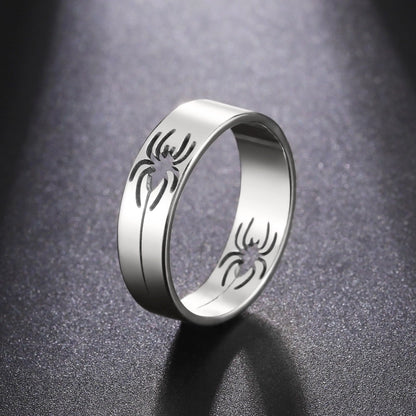Casual Minimalist Spider Stainless Steel Plating Halloween Unisex Rings