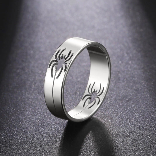 Casual Minimalist Spider Stainless Steel Plating Halloween Unisex Rings