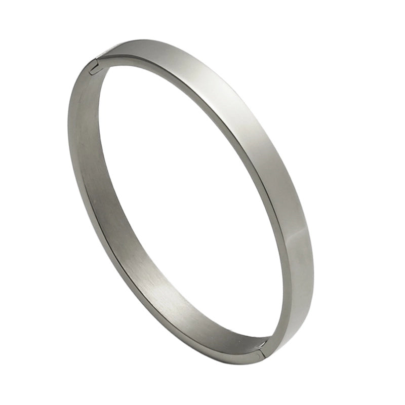 Minimalist Solid Color Stainless Steel Gold Plated Bangle In Bulk