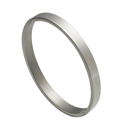 Minimalist Solid Color Stainless Steel Gold Plated Bangle In Bulk