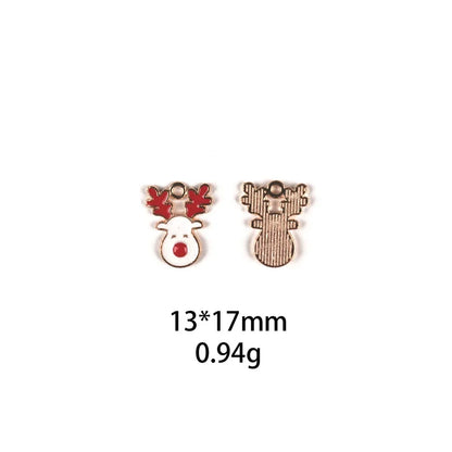 10 PCS/Package Zinc Alloy Christmas Tree Santa Claus Christmas Socks Pendant Jewelry Accessories