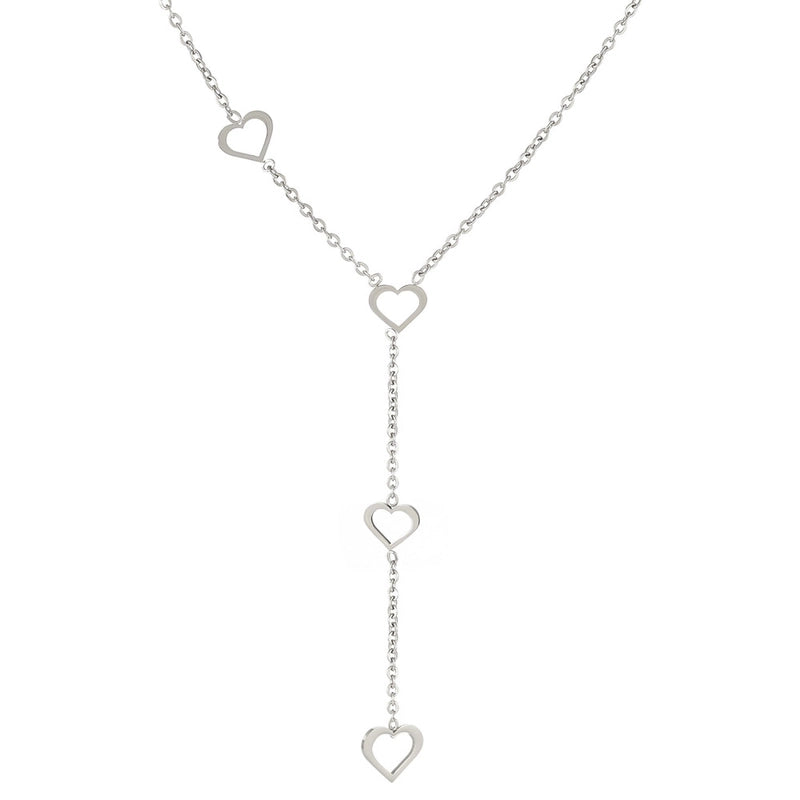 Minimalist Heart Shape Titanium Steel Polishing Necklace