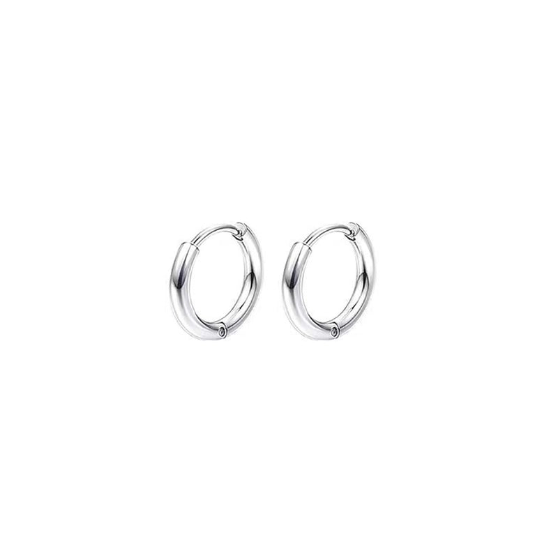 1 Pair Vintage Style Minimalist Round 304 Stainless Steel 18K Gold Plated Stainless Steel Earrings