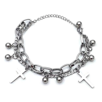 Stainless Steel Fashion Polishing Plating Cross Oval Heart Shape Bracelets
