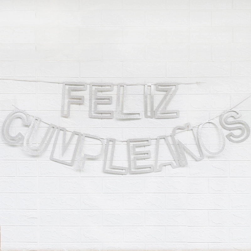 Letter Paper Flag Birthday Decorations