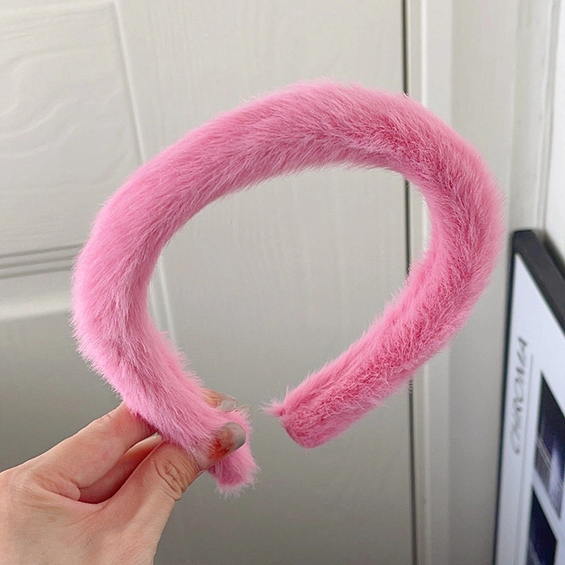 Women's Casual Preppy Style Rhombus Sponge Rib-Knit Hair Band