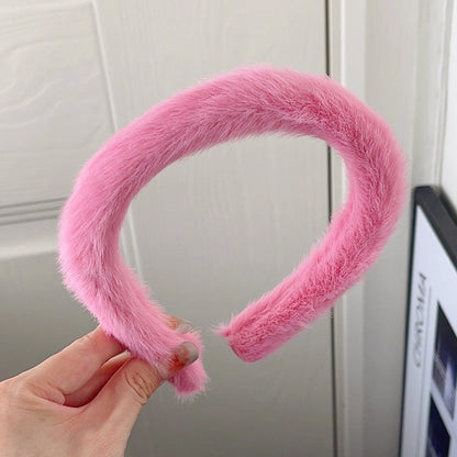 Women's Casual Preppy Style Rhombus Sponge Rib-Knit Hair Band