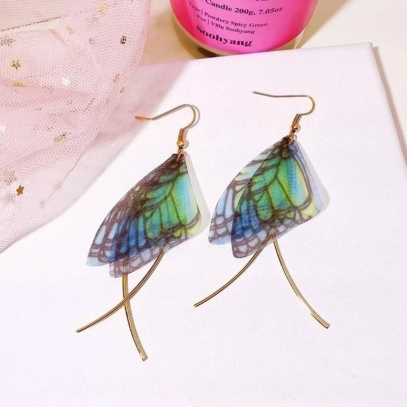 Fashion Wings Alloy Pearl Drop Earrings