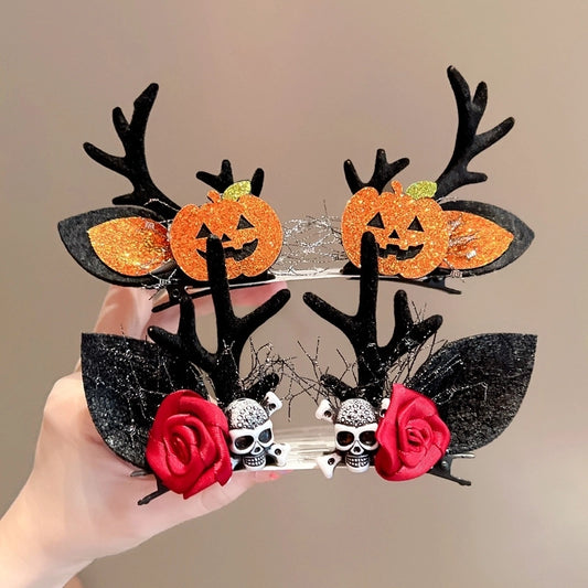 Halloween Retro Unisex Pumpkin Skull Ghost Plastic Hair Clip