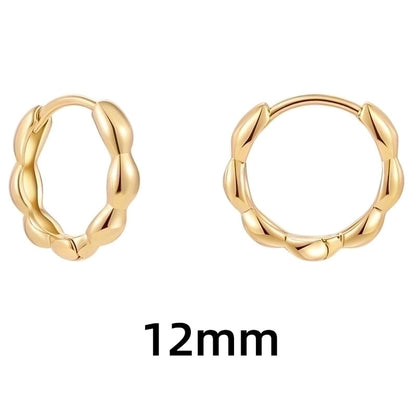 1 Pair Minimalist Heart Shape Plating Copper Earrings