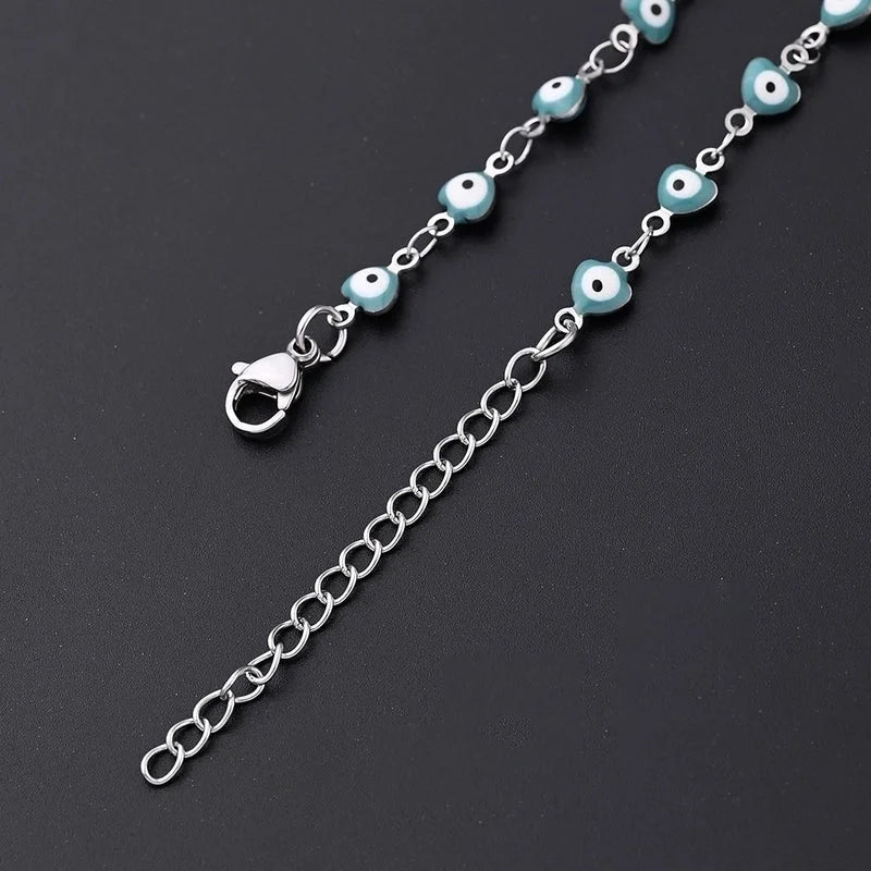 Ethnic Style Classic Style Artistic Devil's Eye Heart Shape Simple 304 Stainless Steel Bracelets In Bulk