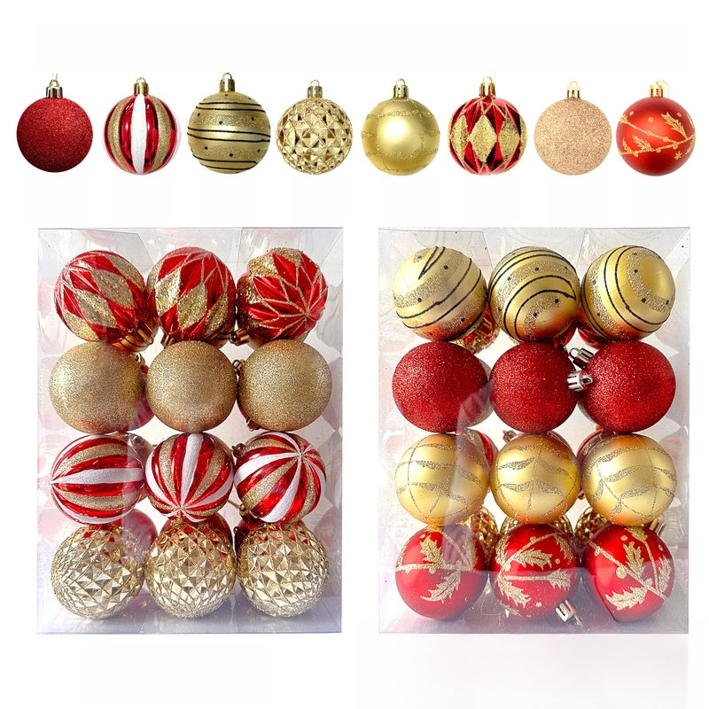 6cm30 Christmas Decorations Electroplated Plastic Painted Ball Christmas Ball Suit Ball Pendant