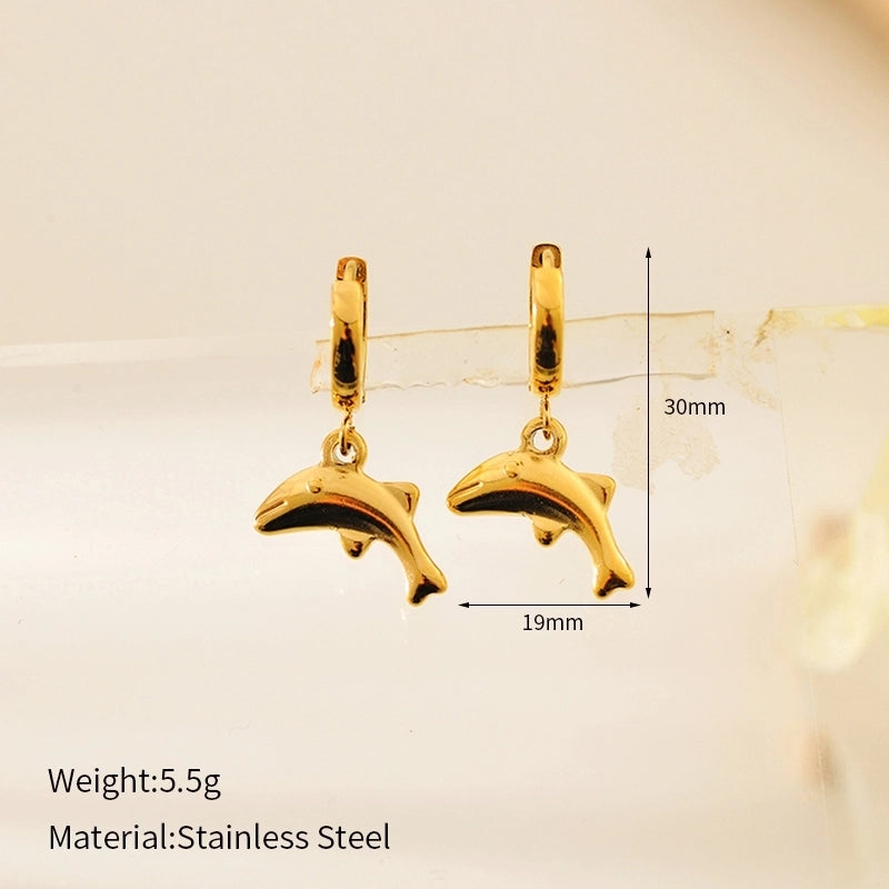 1 Pair Cute Luxurious Wedding Geometric 304 Stainless Steel 18K Gold Plated Stainless Steel Earrings