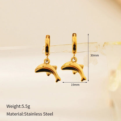 1 Pair Cute Luxurious Wedding Geometric 304 Stainless Steel 18K Gold Plated Stainless Steel Earrings